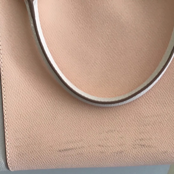 Coach Pebble Leather Cream and Peach handbag - Picture 8 of 8